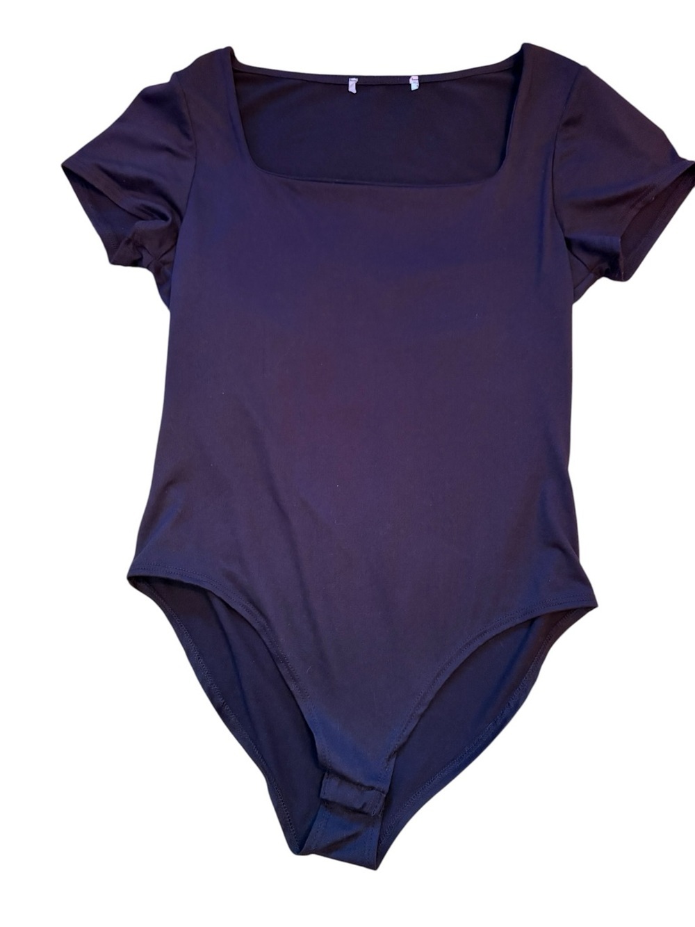Women’s Black One-Piece Leotard - Classic Short Sleeve